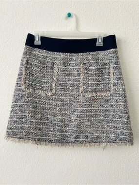 j Crew Tweed Pocket Mini Skirt in Multi-Color